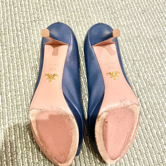 Final Price !Prada blue peep toe pump heel shoes. - Picture 10 of 16